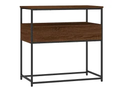 Consola|vidaxl Mesa consola 75x40x75 cm derivados de madeira carvalho castanho Natural escuro