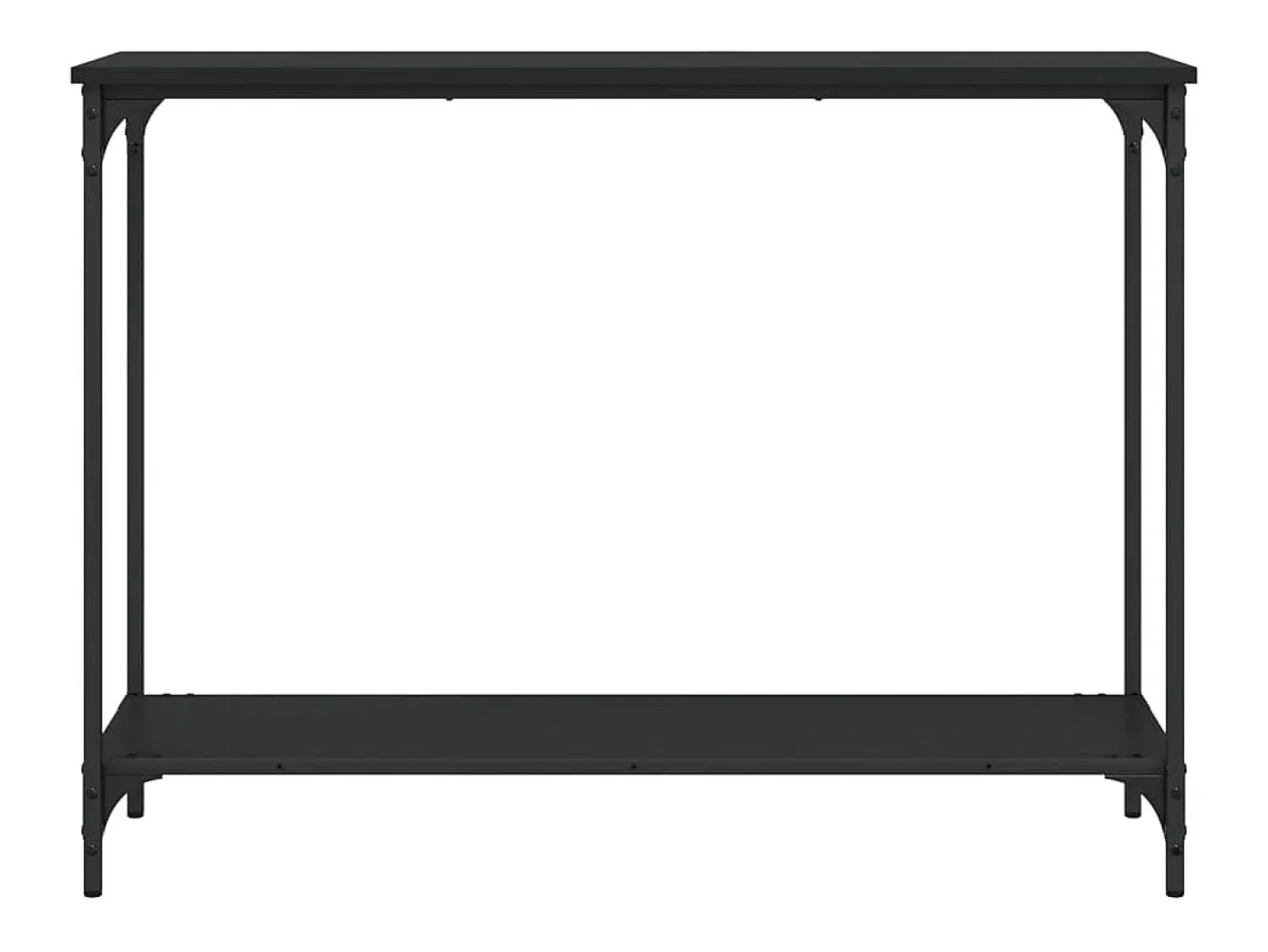 Consola* Mesa consola 101x30,5x75 cm derivados de madeira PT391058 Preto