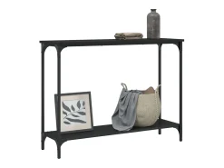 Consola* Mesa consola 101x30,5x75 cm derivados de madeira PT391058 Preto