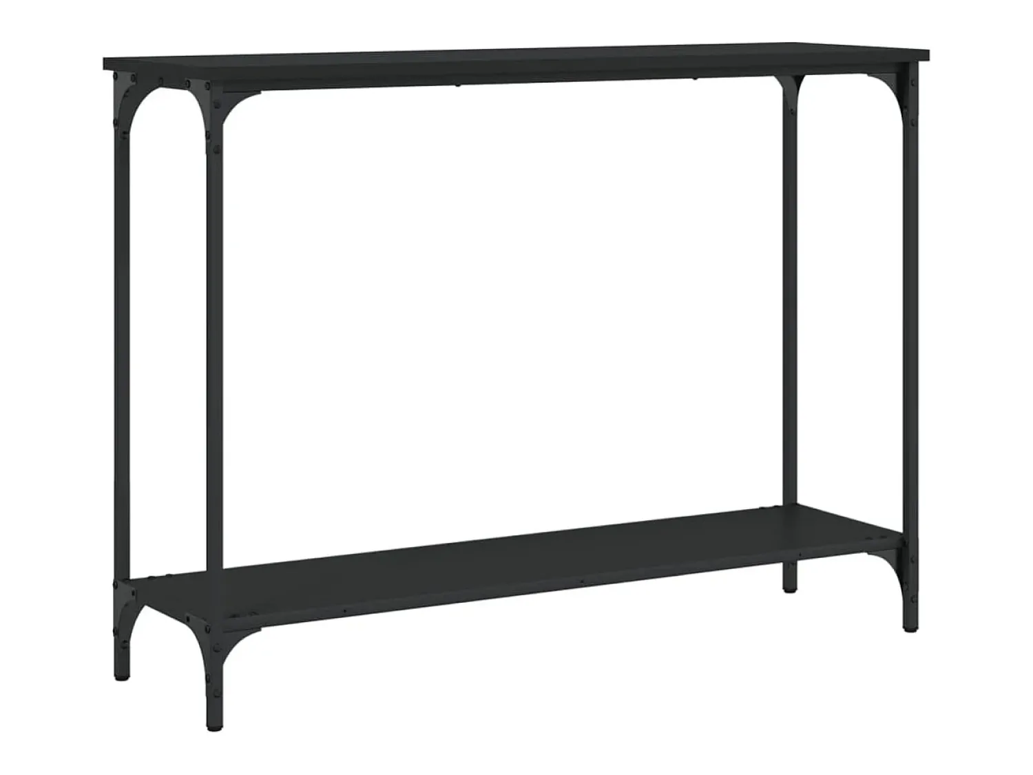 Consola* Mesa consola 101x30,5x75 cm derivados de madeira PT391058 Preto