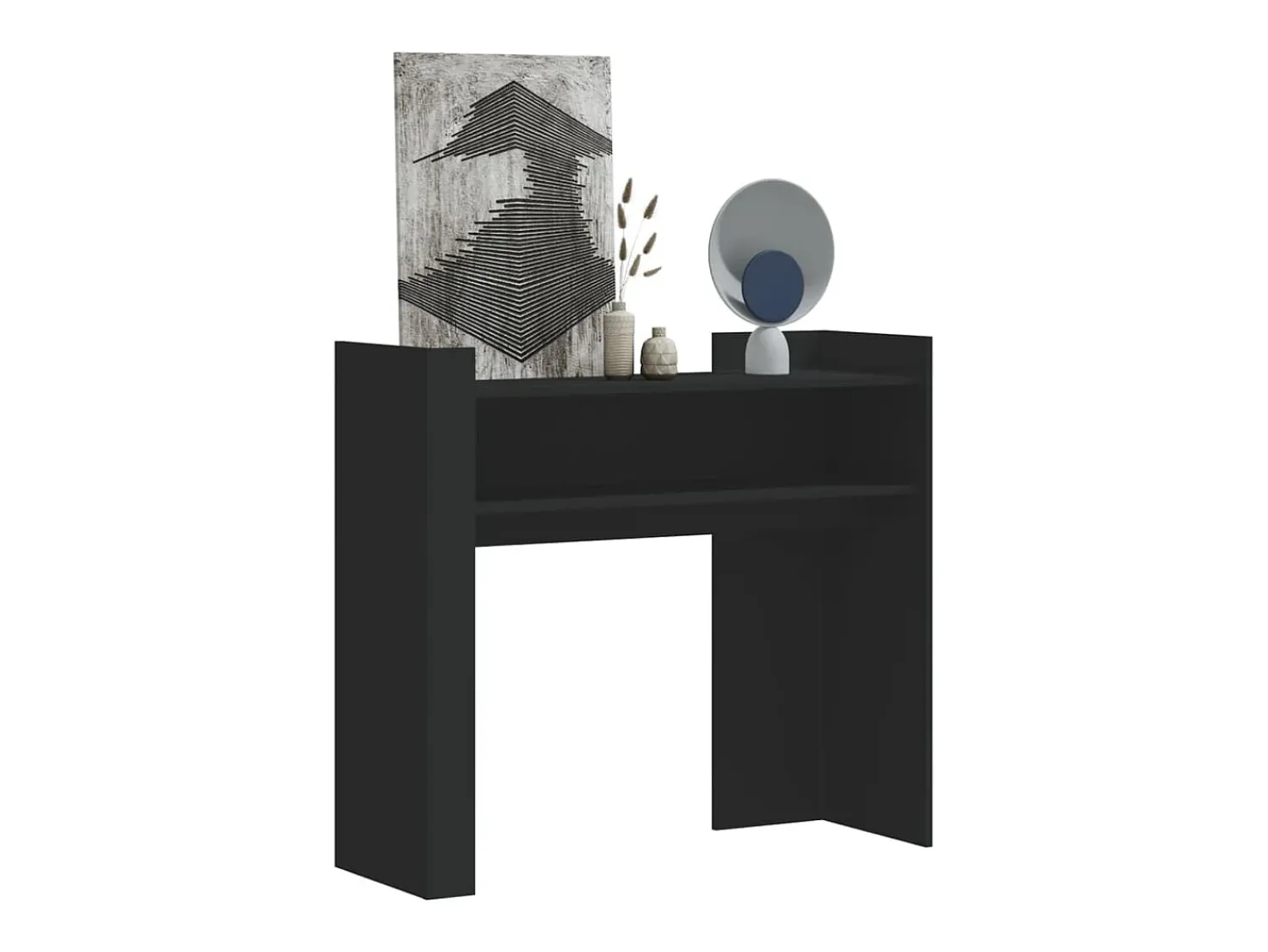 Clearance Mesa consola 100x35x90 cm derivados de madeira PT123233 Preto