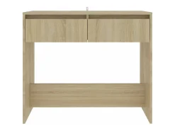 Consola*vidaxl Mesa consola 89x41x76,5 cm derivados de madeira carvalho sonoma Bege