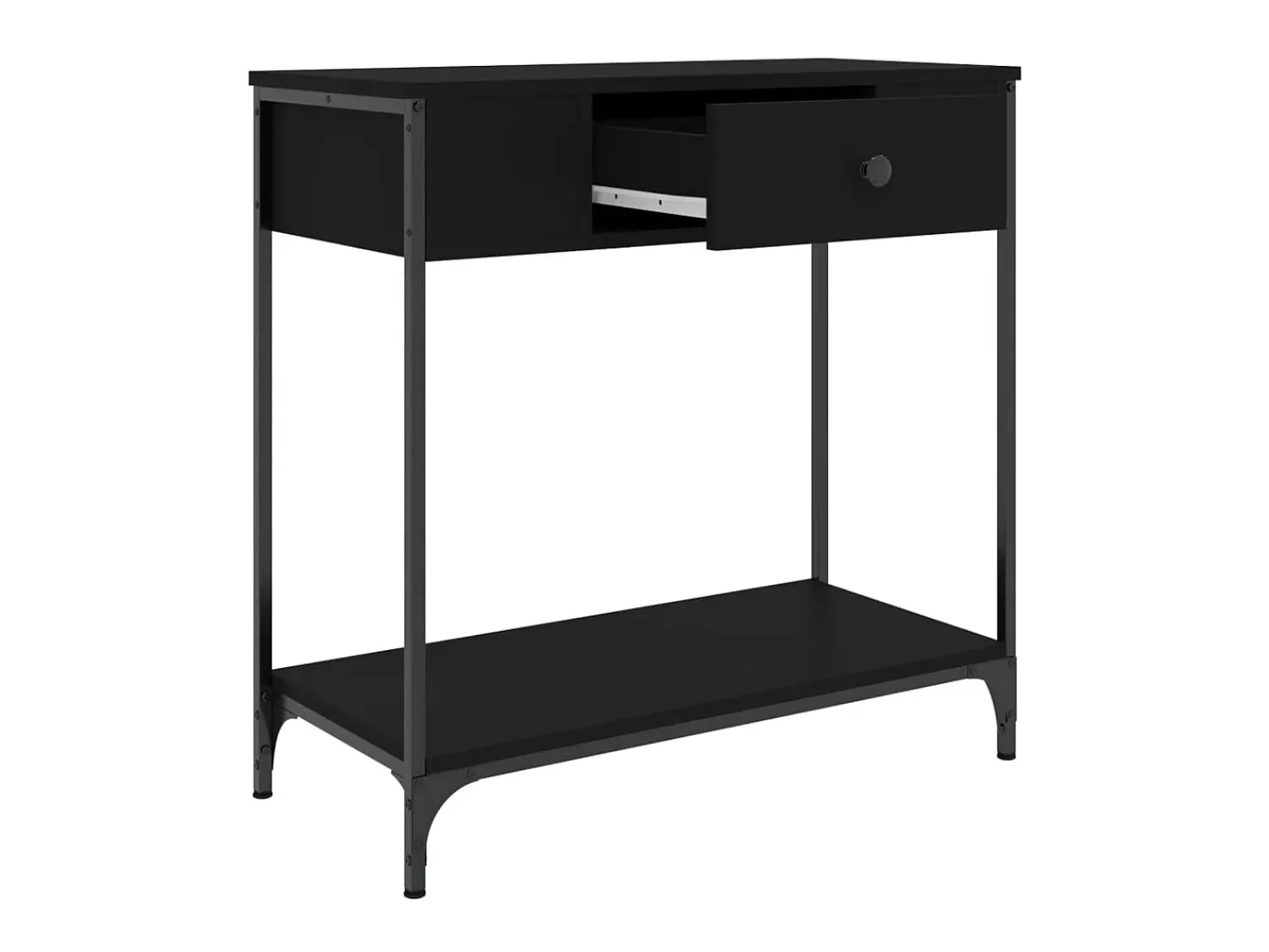 Consola* Mesa consola 75x34,5x75 cm derivados de madeira PT711524 Preto