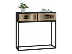 Mesa consola 80x30x75 cm derivados de madeira e ferro PT208291^ Consola