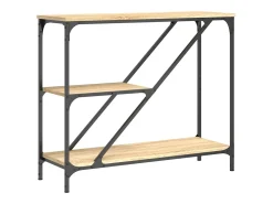Discount vidaxl Mesa consola 88,5x30x75 cm derivados de madeira carvalho sonoma Castanho