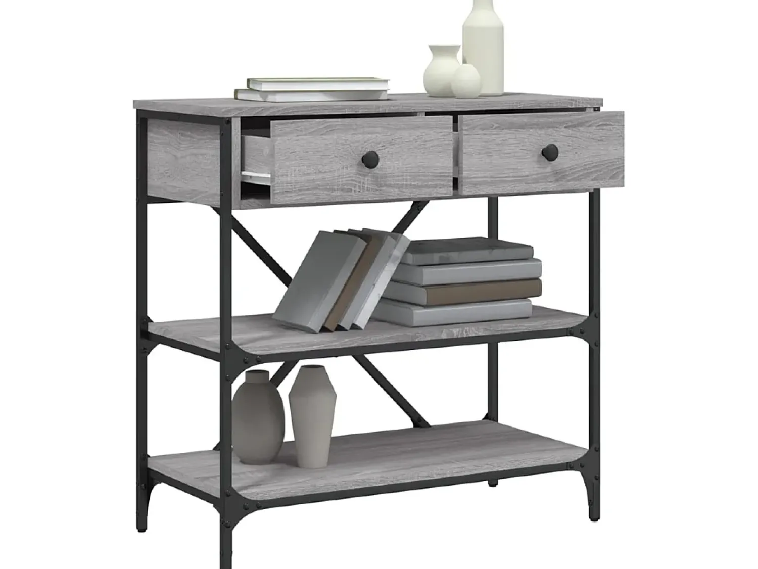 Mesa consola 75x34,5x75 cm derivados de madeira sonoma PT184499^ Consola