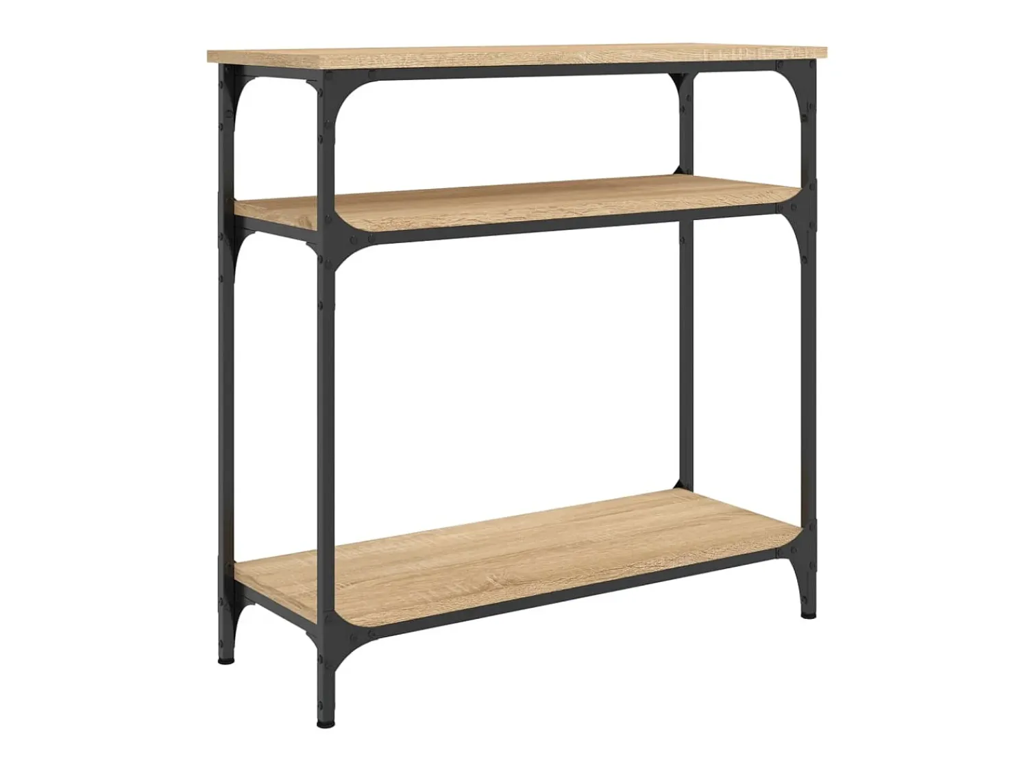 Consola| Mesa consola 75x29x75 cm derivados de madeira carvalho sonoma PT982941 Castanho