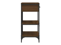 vidaxl Mesa consola 75x34,5x75 cm derivados madeira carvalho castanho^ Consola