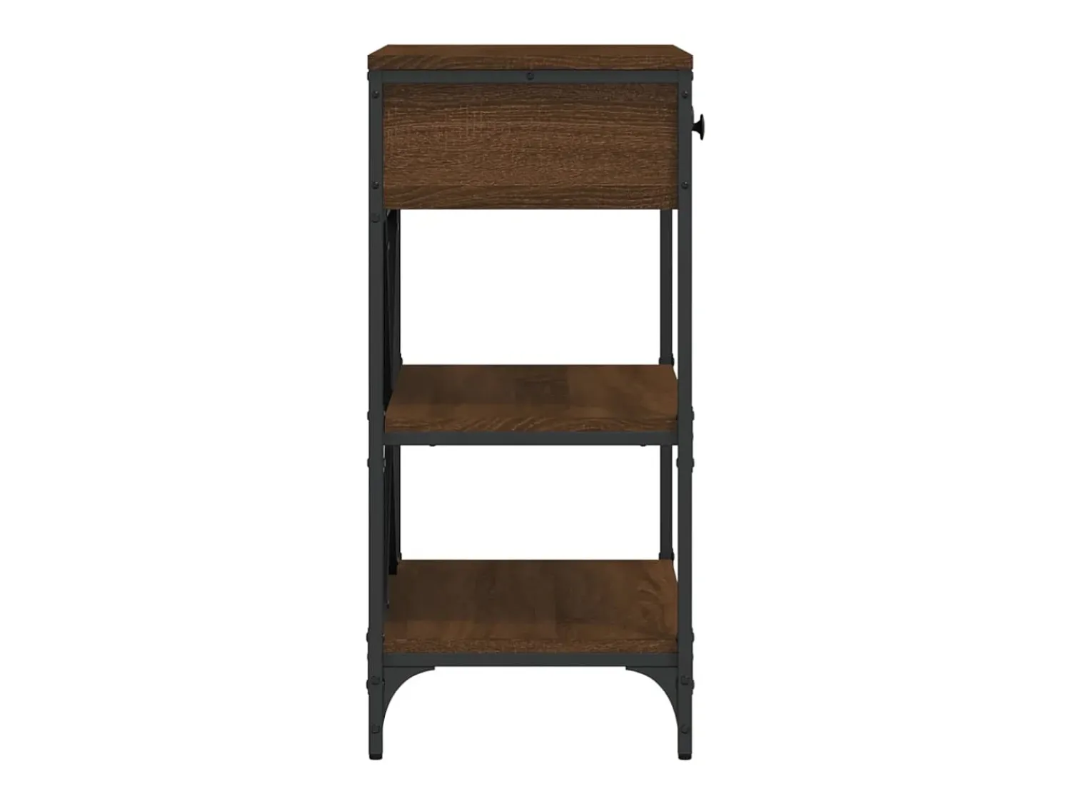 vidaxl Mesa consola 75x34,5x75 cm derivados madeira carvalho castanho^ Consola