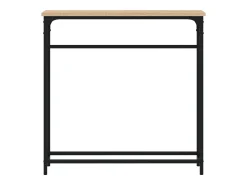 Consola* Mesa consola 75x19,5x75 cm derivados de madeira carvalho sonoma PT207492 Castanho