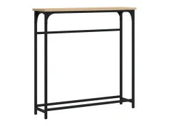 Consola* Mesa consola 75x19,5x75 cm derivados de madeira carvalho sonoma PT207492 Castanho