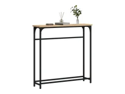 Consola* Mesa consola 75x19,5x75 cm derivados de madeira carvalho sonoma PT207492 Castanho