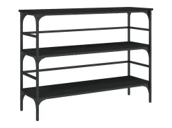 Consola|vidaxl Mesa consola 100x32x75 cm derivados de madeira Preto