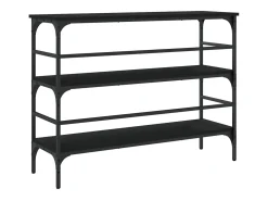Consola|vidaxl Mesa consola 100x32x75 cm derivados de madeira Preto