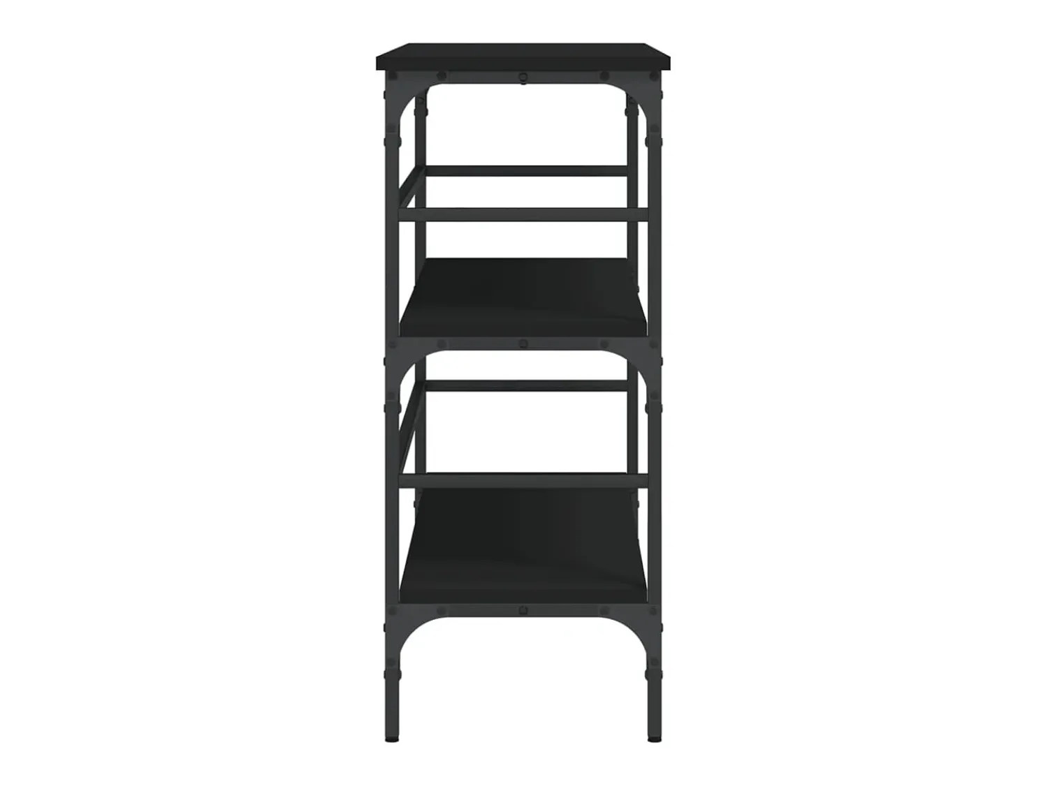 Consola|vidaxl Mesa consola 100x32x75 cm derivados de madeira Preto