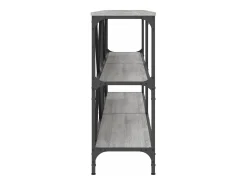 Consola| Mesa consola 180x30x75 cm derivados madeira/ferro cinza sonoma PT555962 Cinzento