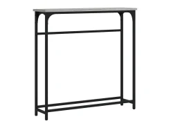 Consola| Mesa consola 75x19,5x75 cm derivados de madeira sonoma PT314337 Cinzento