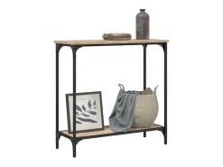 Consola| Mesa consola 75x30,5x75 cm derivados de madeira carvalho sonoma PT862141 Castanho