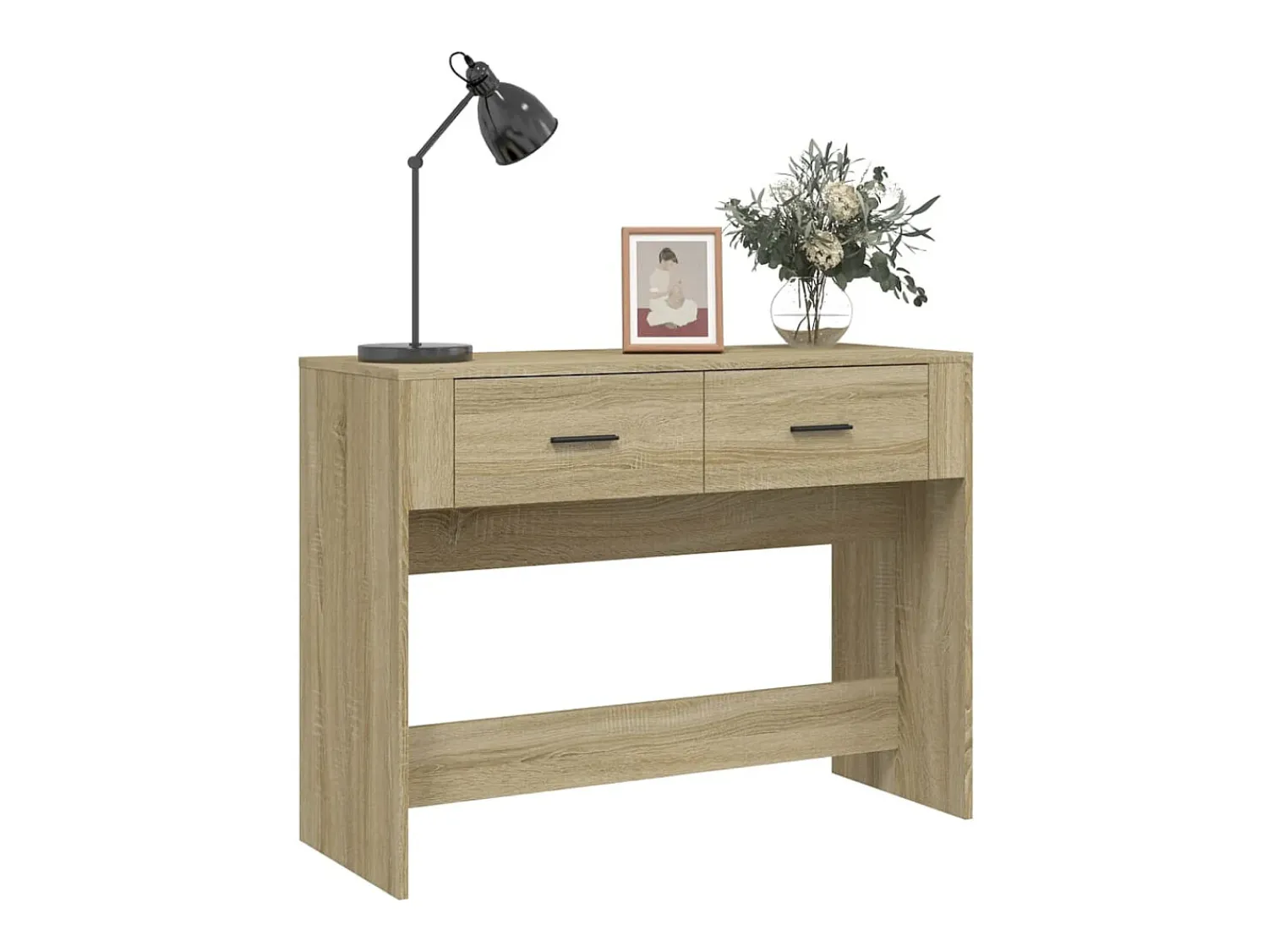 Consola* Mesa consola 100x39x75 cm derivados de madeira carvalho sonoma PT838679 Castanho