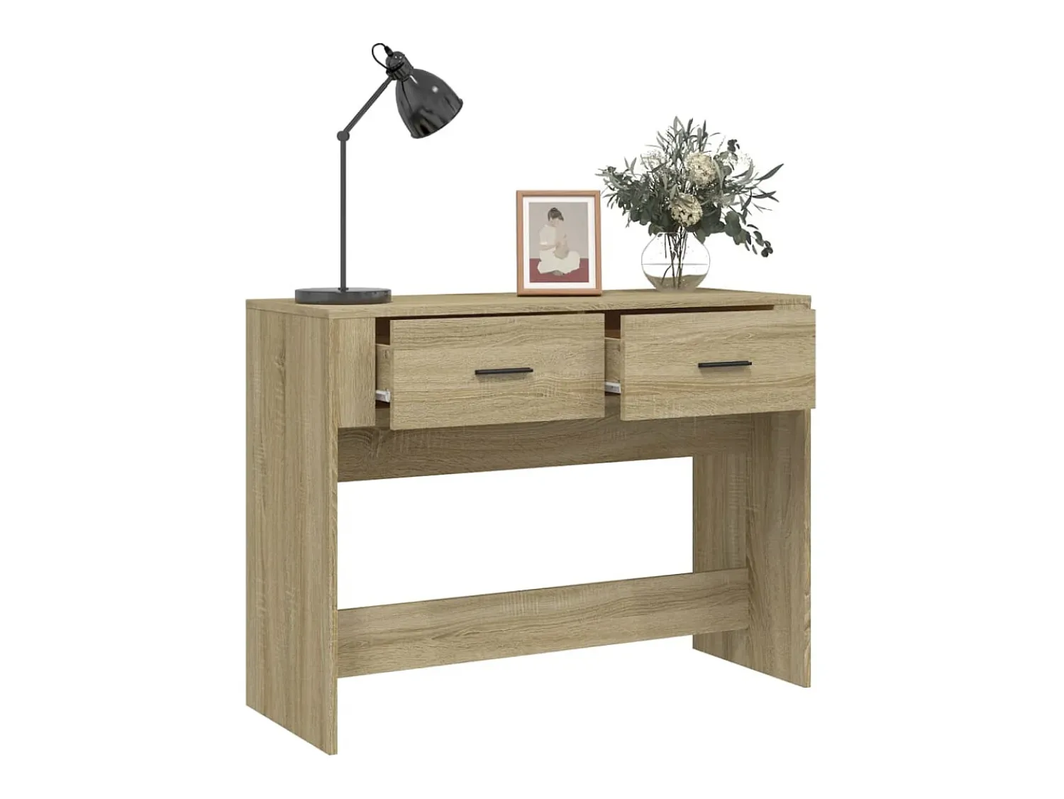 Consola* Mesa consola 100x39x75 cm derivados de madeira carvalho sonoma PT838679 Castanho