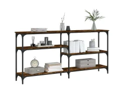 Mesa consola 160x29x75 cm derivados de madeira carvalho fumado PT112507^ Consola