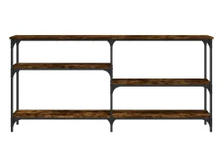 Mesa consola 160x29x75 cm derivados de madeira carvalho fumado PT112507^ Consola
