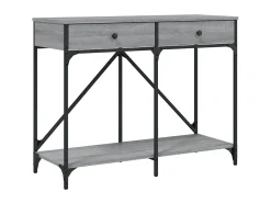 Consola| Mesa consola 100x39x78,5 cm derivados madeira sonoma PT476749 Cinzento