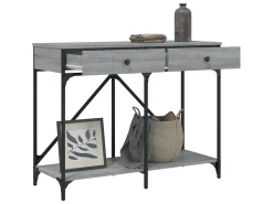 Consola| Mesa consola 100x39x78,5 cm derivados madeira sonoma PT476749 Cinzento