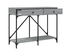 Consola| Mesa consola 100x39x78,5 cm derivados madeira sonoma PT476749 Cinzento