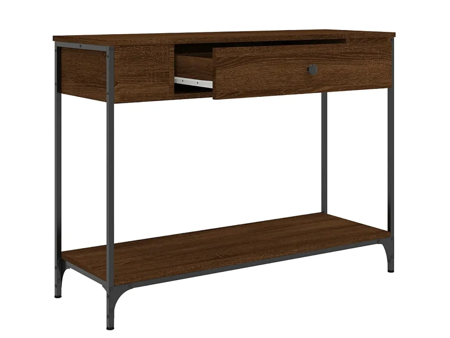 Consola* Mesa consola 100x34,5x75 cm derivados madeira carvalho PT306007 Castanho