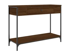 Consola* Mesa consola 100x34,5x75 cm derivados madeira carvalho PT306007 Castanho