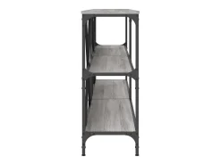 Consola*vidaxl Mesa consola 200x30x75 cm derivados madeira/ferro cinza sonoma Cinzento