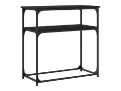 Consola|vidaxl Mesa consola 75x35,5x75 cm derivados de madeira Preto