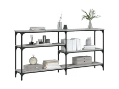Consola* Mesa consola 160x29x75 cm derivados de madeira sonoma PT985167 Cinzento