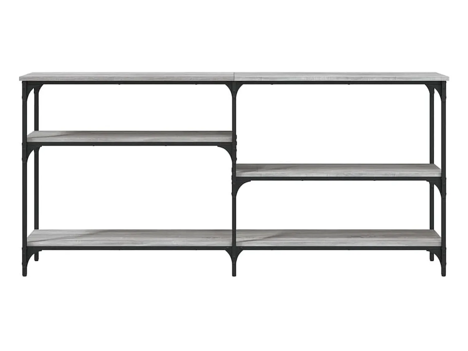 Consola* Mesa consola 160x29x75 cm derivados de madeira sonoma PT985167 Cinzento