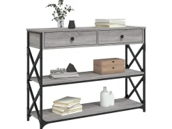 Sale Mesa consola 100x28x75 cm derivados de madeira sonoma PT390392 Cinzento