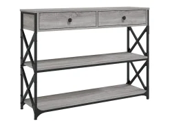 Sale Mesa consola 100x28x75 cm derivados de madeira sonoma PT390392 Cinzento