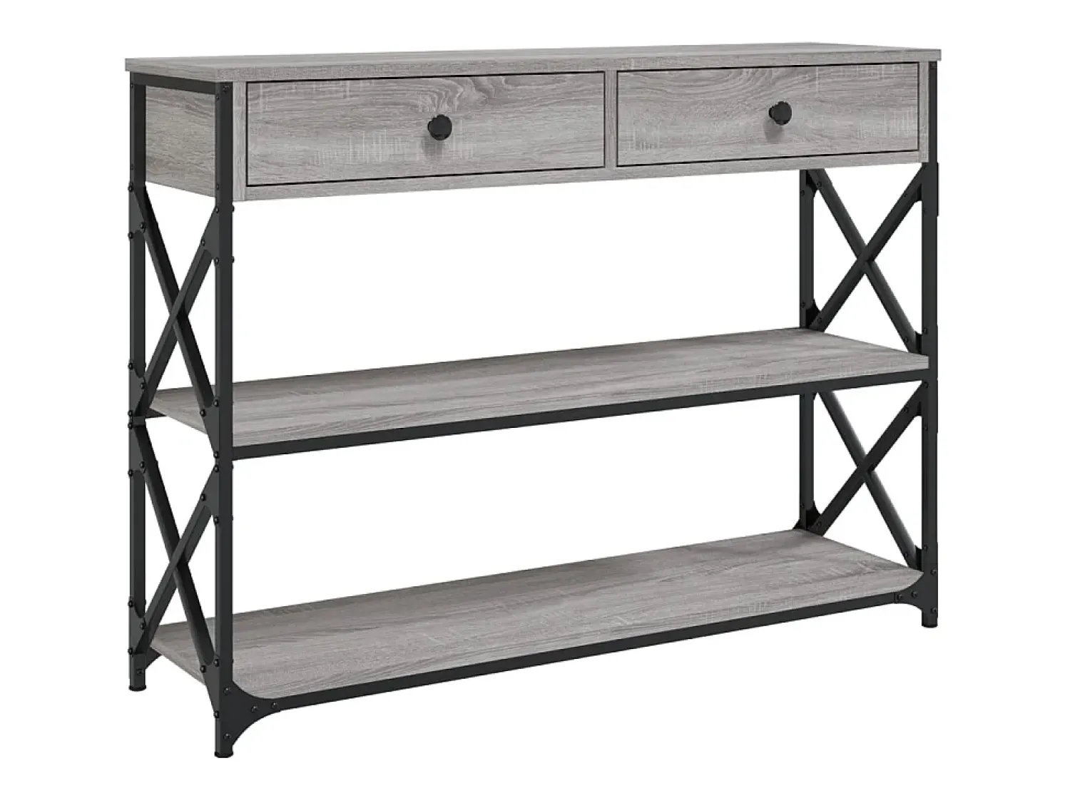 Sale Mesa consola 100x28x75 cm derivados de madeira sonoma PT390392 Cinzento