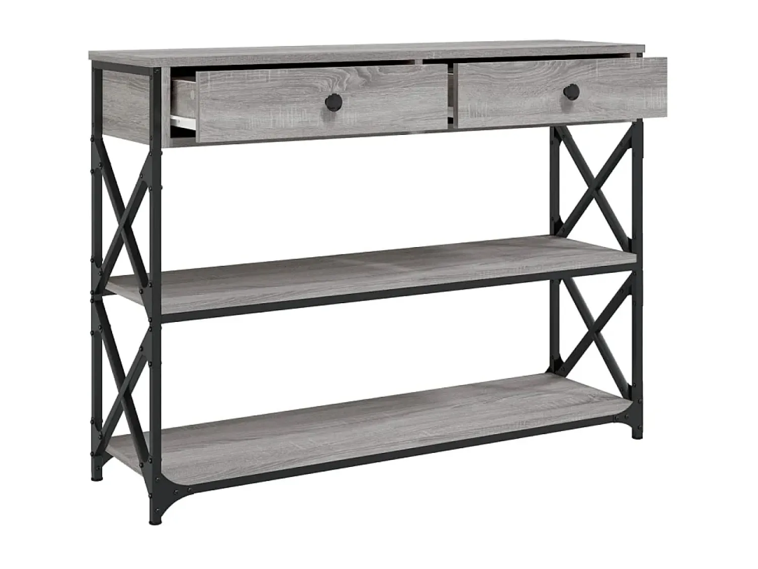 Sale Mesa consola 100x28x75 cm derivados de madeira sonoma PT390392 Cinzento