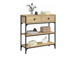 Consola* Mesa consola 72,5x25x75 cm derivados de madeira carvalho sonoma PT772171 Castanho