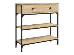Consola* Mesa consola 72,5x25x75 cm derivados de madeira carvalho sonoma PT772171 Castanho