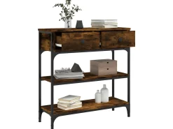 Mesa consola 72,5x25x75 cm derivados de madeira carvalho fumado PT362652 Castanho