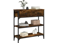 Mesa consola 72,5x25x75 cm derivados de madeira carvalho fumado PT362652 Castanho
