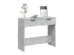 Consola| Mesa consola 90x36x75 cm derivados de madeira -cimento PT760650 Cinzento