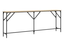 Consola| Mesa consola 200x29x75 cm derivados de madeira carvalho sonoma PT552732 Castanho