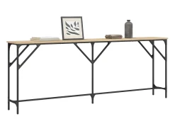 Consola| Mesa consola 200x29x75 cm derivados de madeira carvalho sonoma PT552732 Castanho