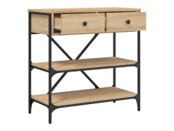 Consola|vidaxl Mesa consola 75x34,5x75 cm derivados de madeira carvalho sonoma Castanho