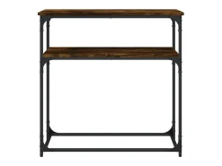 Mesa consola 75x35,5x75 cm derivados de madeira carvalho fumado PT540338^ Consola