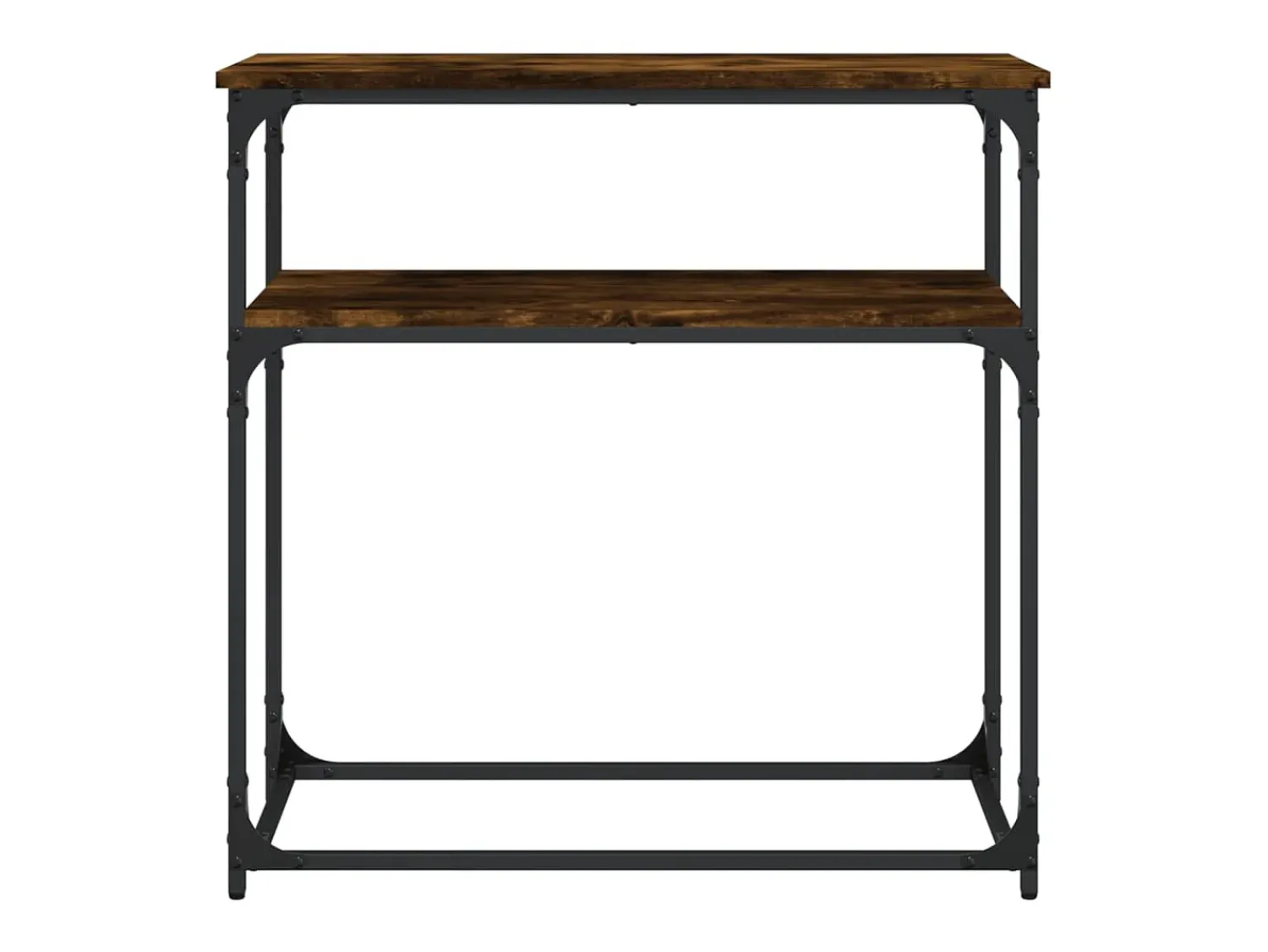 Mesa consola 75x35,5x75 cm derivados de madeira carvalho fumado PT540338^ Consola