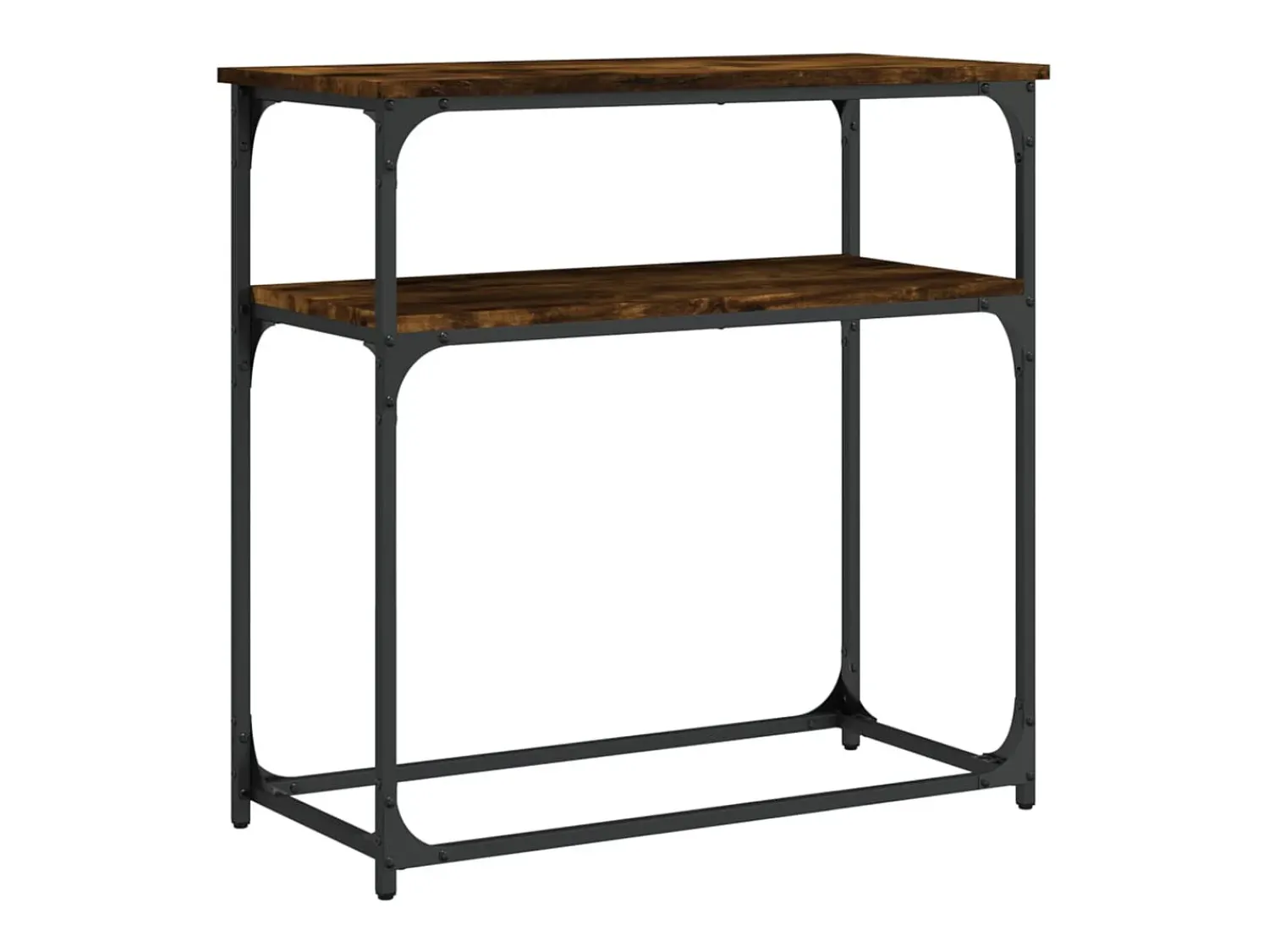 Mesa consola 75x35,5x75 cm derivados de madeira carvalho fumado PT540338^ Consola